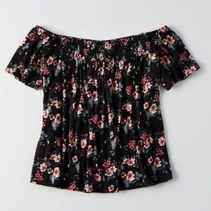 American Eagle off the shoulder floral top